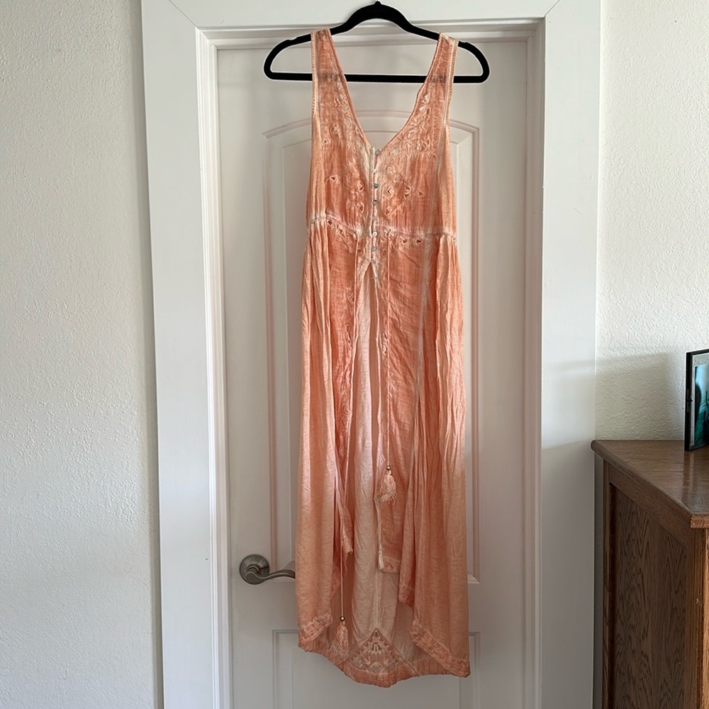 Free People Peach Maxi Dress